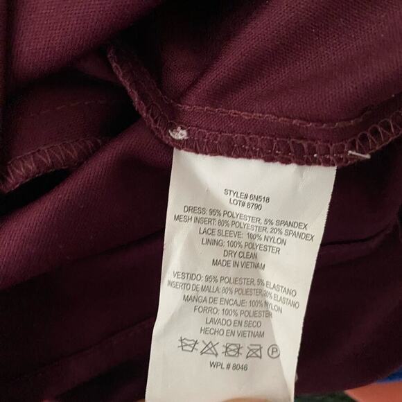 INC sz 0 bodycon sheer lace sheath knee length dress - Picture 7 of 8